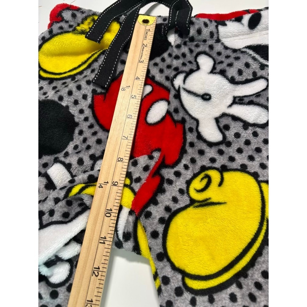 Disney Mickey Mouse Pajama Pants Womens S Grey Fleece Polka Dot Loungewear Gift - Picture 8 of 13